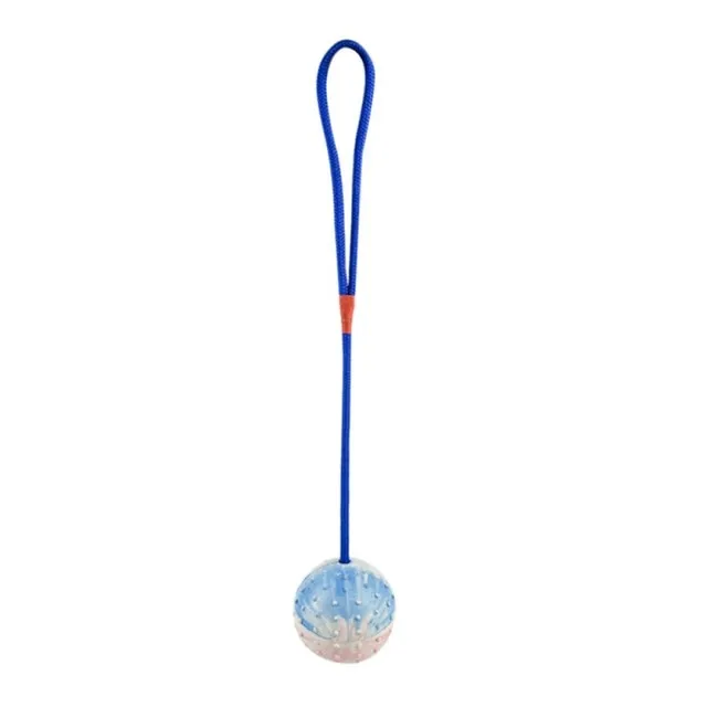 Rubber Ball with Rope, Fetch Toy