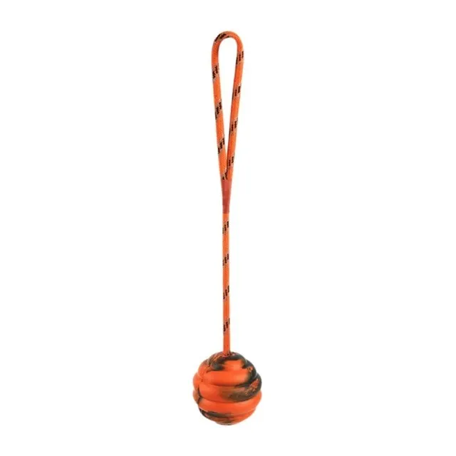 Rubber Ball with Rope, Fetch Toy