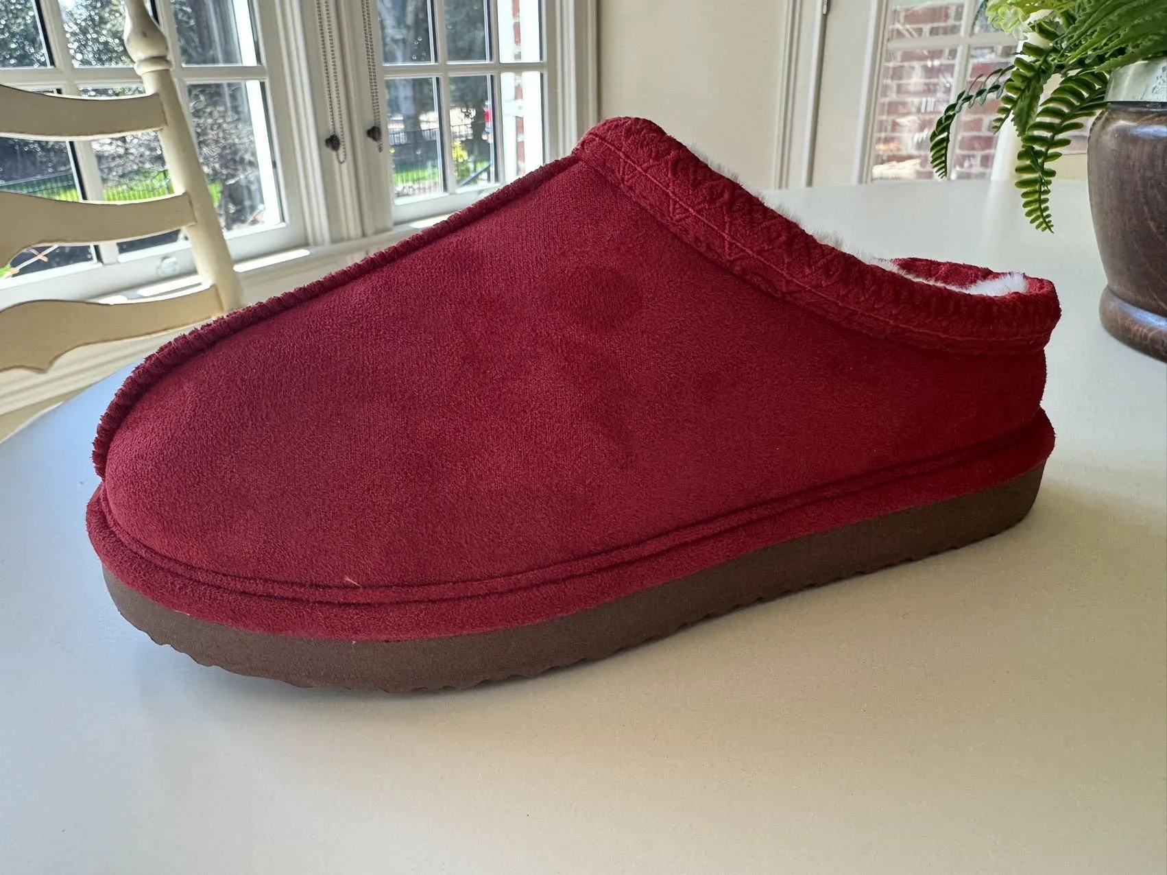 Ruby Red MINI Platform Slippers