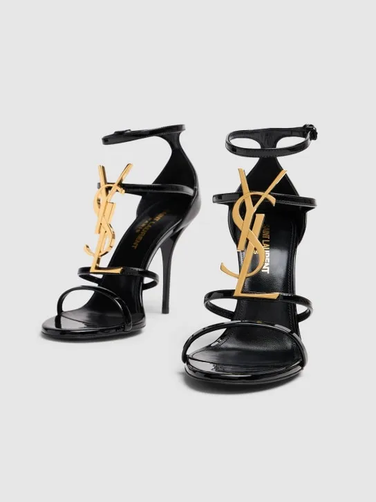 Saint Laurent   100mm Cassandra leather sandals 