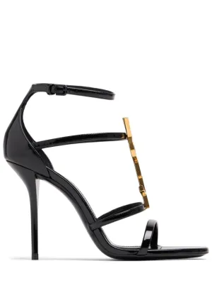 Saint Laurent   100mm Cassandra leather sandals 