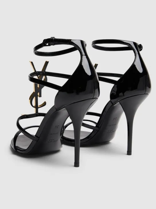 Saint Laurent   100mm Cassandra leather sandals 