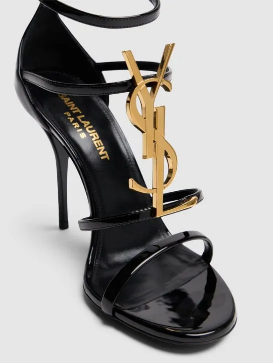 Saint Laurent   100mm Cassandra leather sandals 