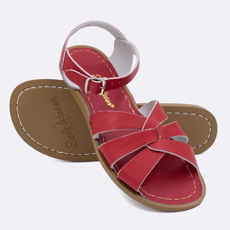 Salt Water Original Sandals in Tan, Black, White & Red