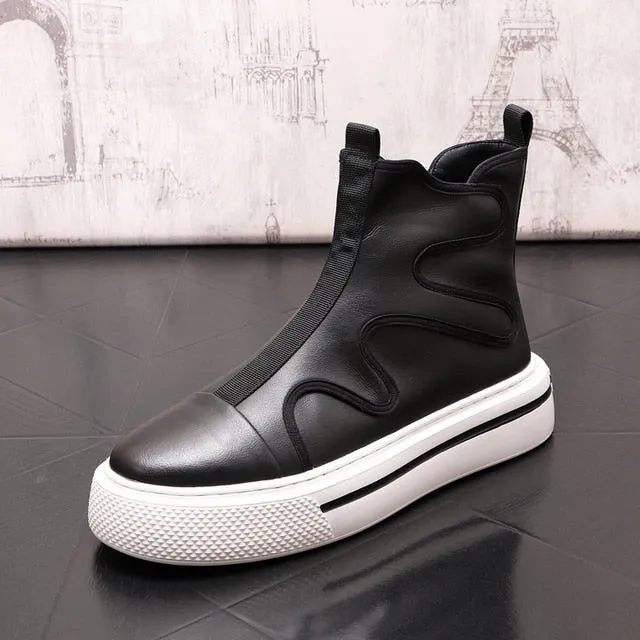 Simple Line High Top Sneakers