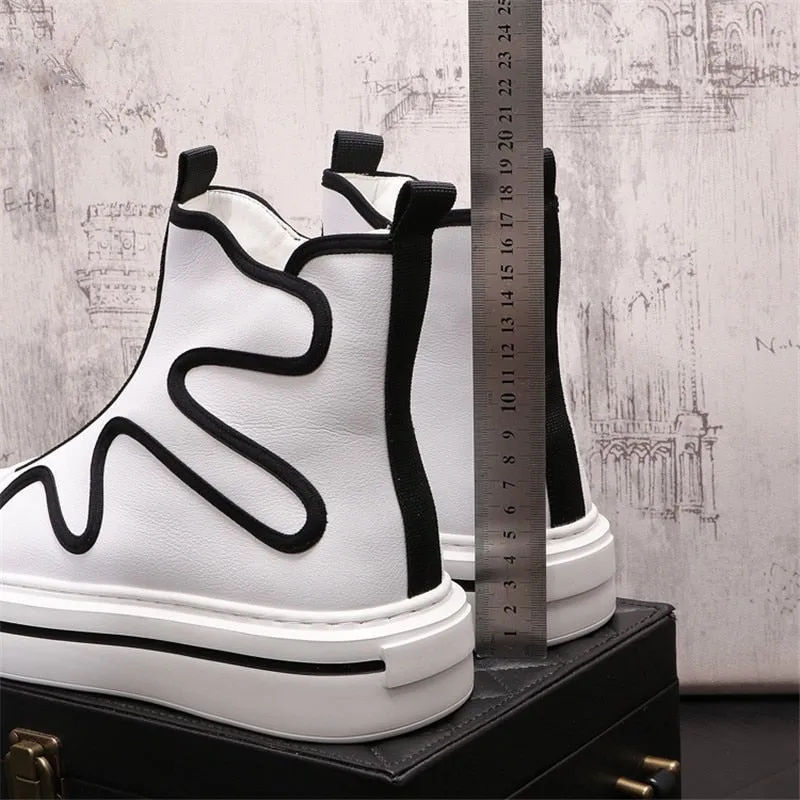 Simple Line High Top Sneakers