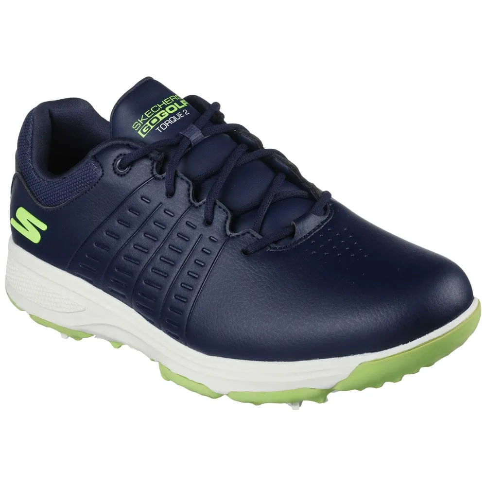 Skechers Go Golf Torque 2 Spiked Waterproof Shoes - Navy/Lime