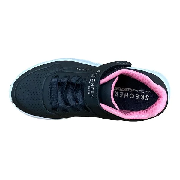 Skechers scarpa sneakers da bambina Uno Lite 310451L/BKRG nero-rosa-oro