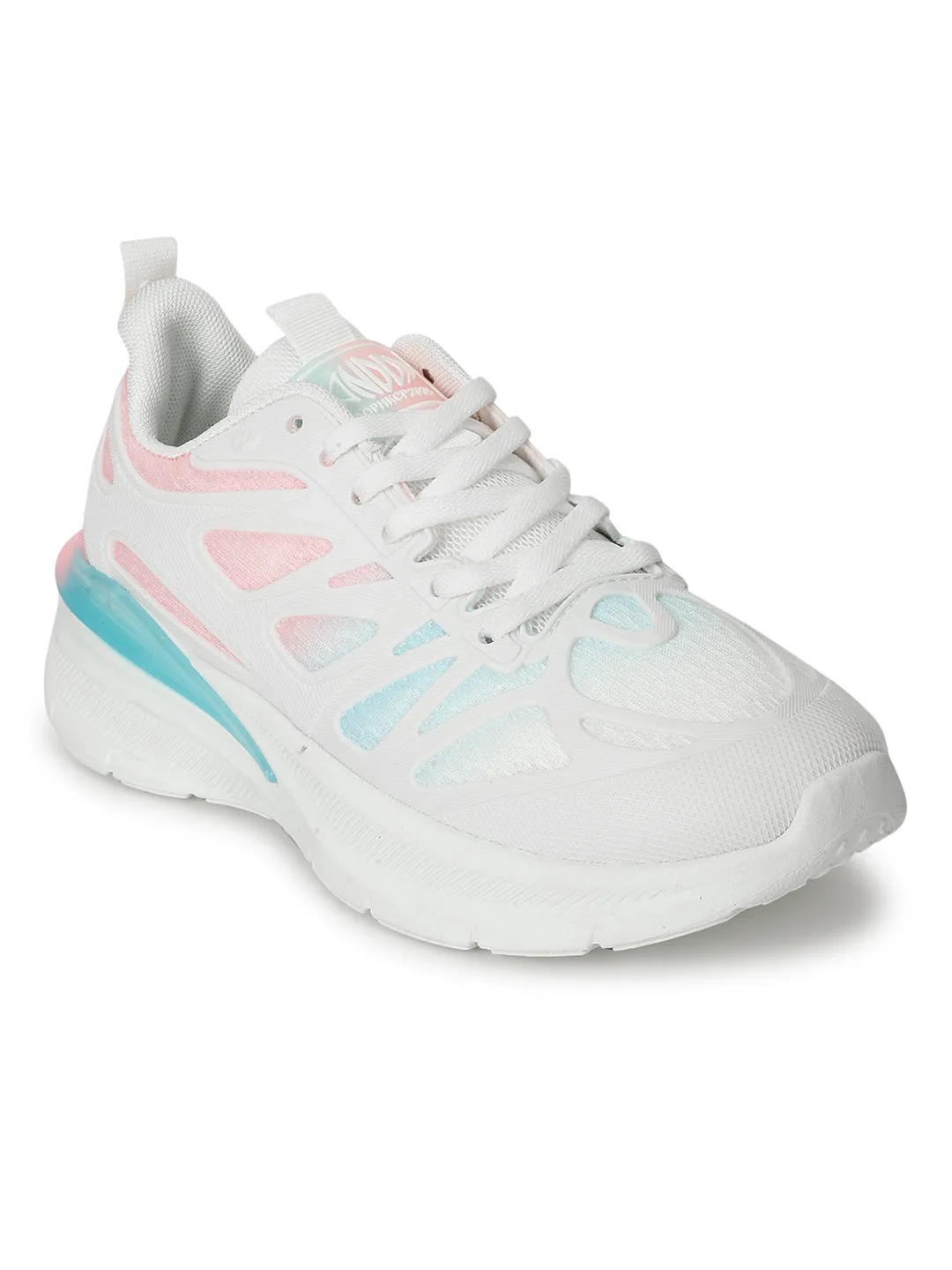 Sky Blue White Mesh Lace-Up Sneakers (TC-RS3614-SKYBLU)