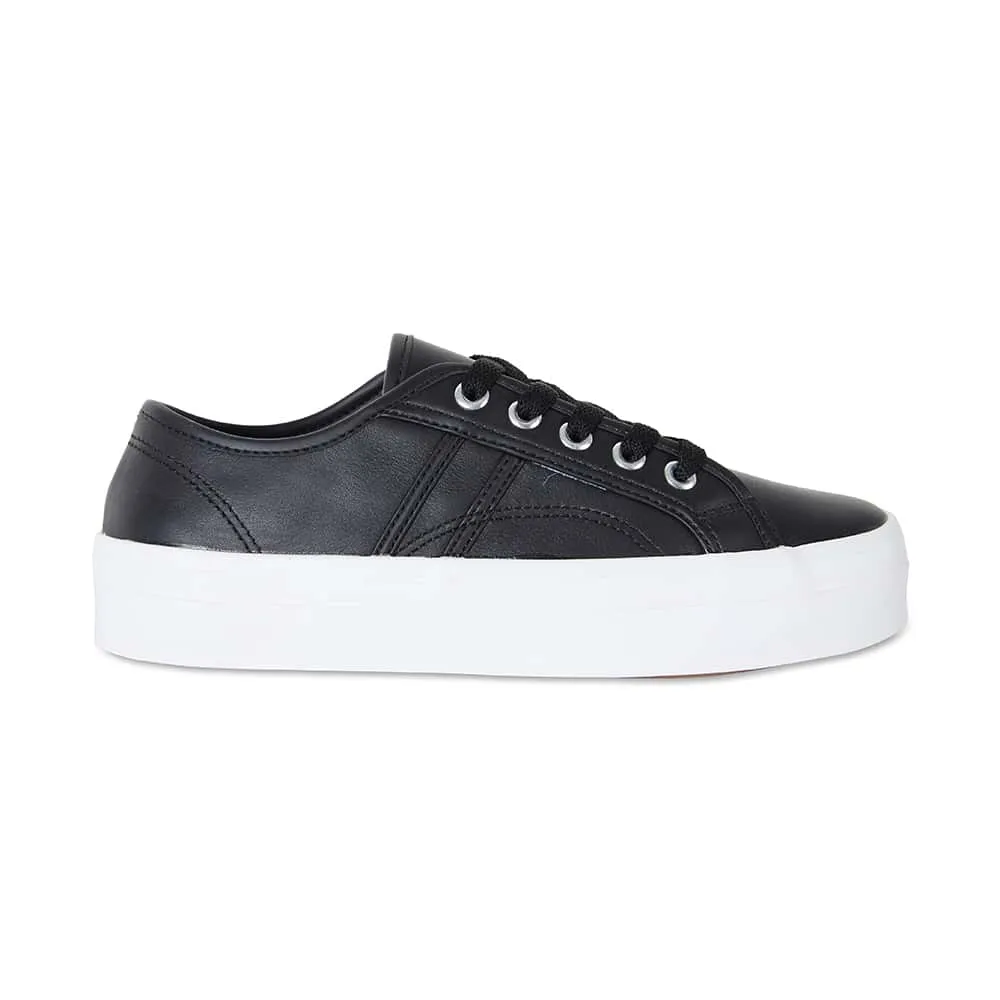 Slater Sneaker in Black Leather