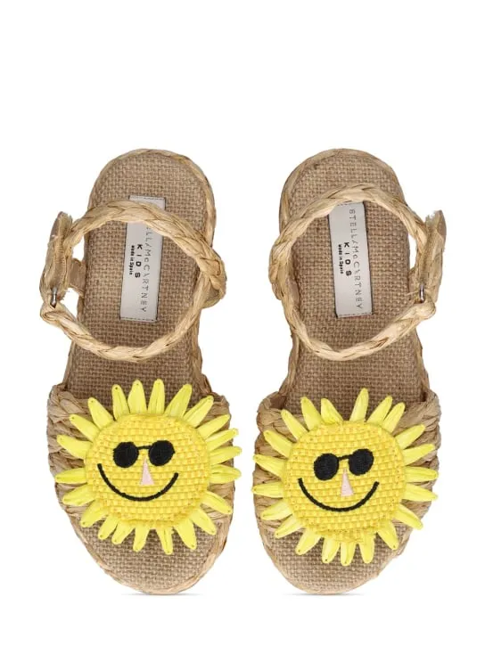 Stella McCartney Kids   Raffia effect sun sandals 