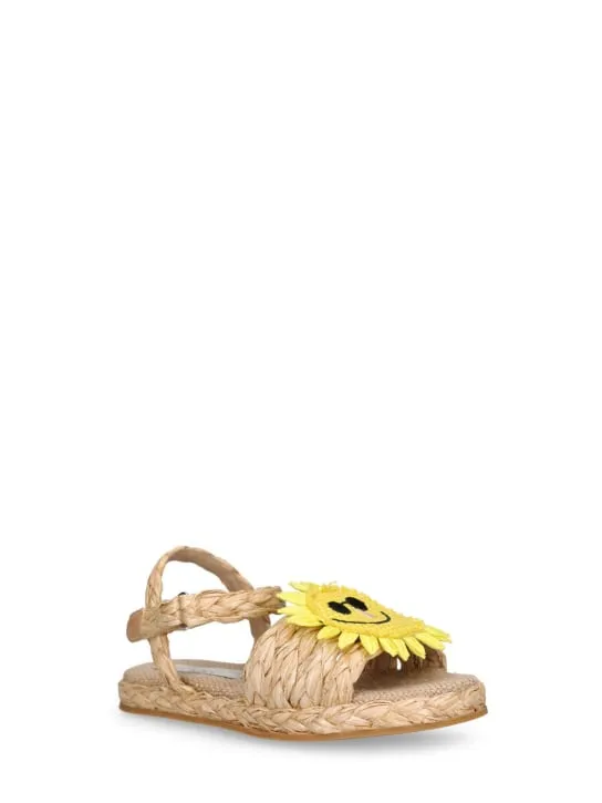 Stella McCartney Kids   Raffia effect sun sandals 