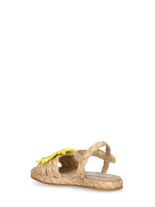 Stella McCartney Kids   Raffia effect sun sandals 