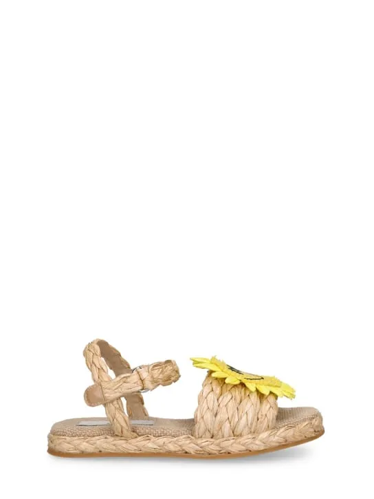 Stella McCartney Kids   Raffia effect sun sandals 