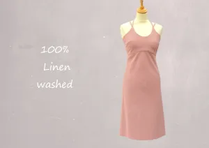 strapless  linnen jurk, strapless linen summer dress