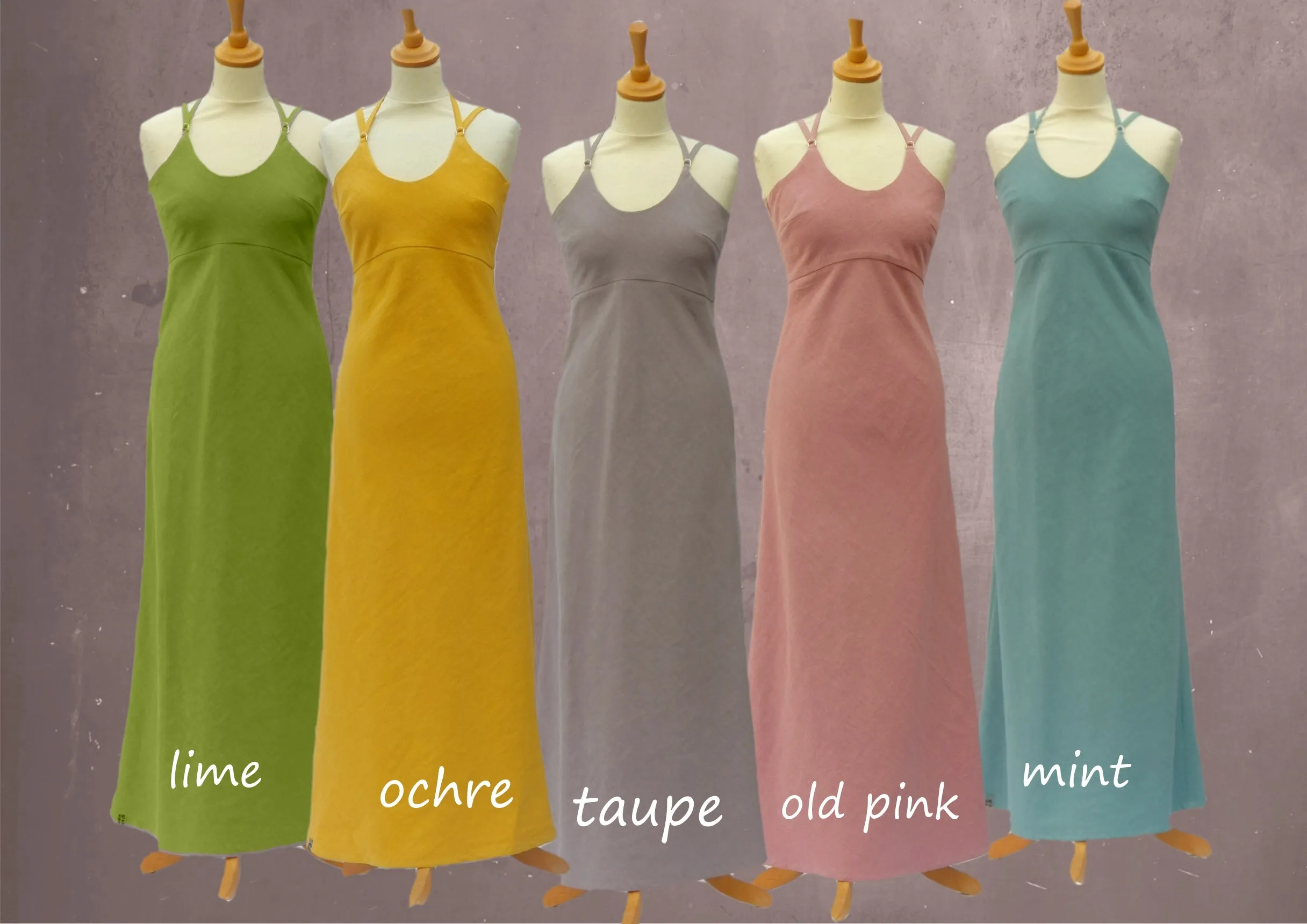 Strapless  linnen maxi jurk, Strapless linen summer dress