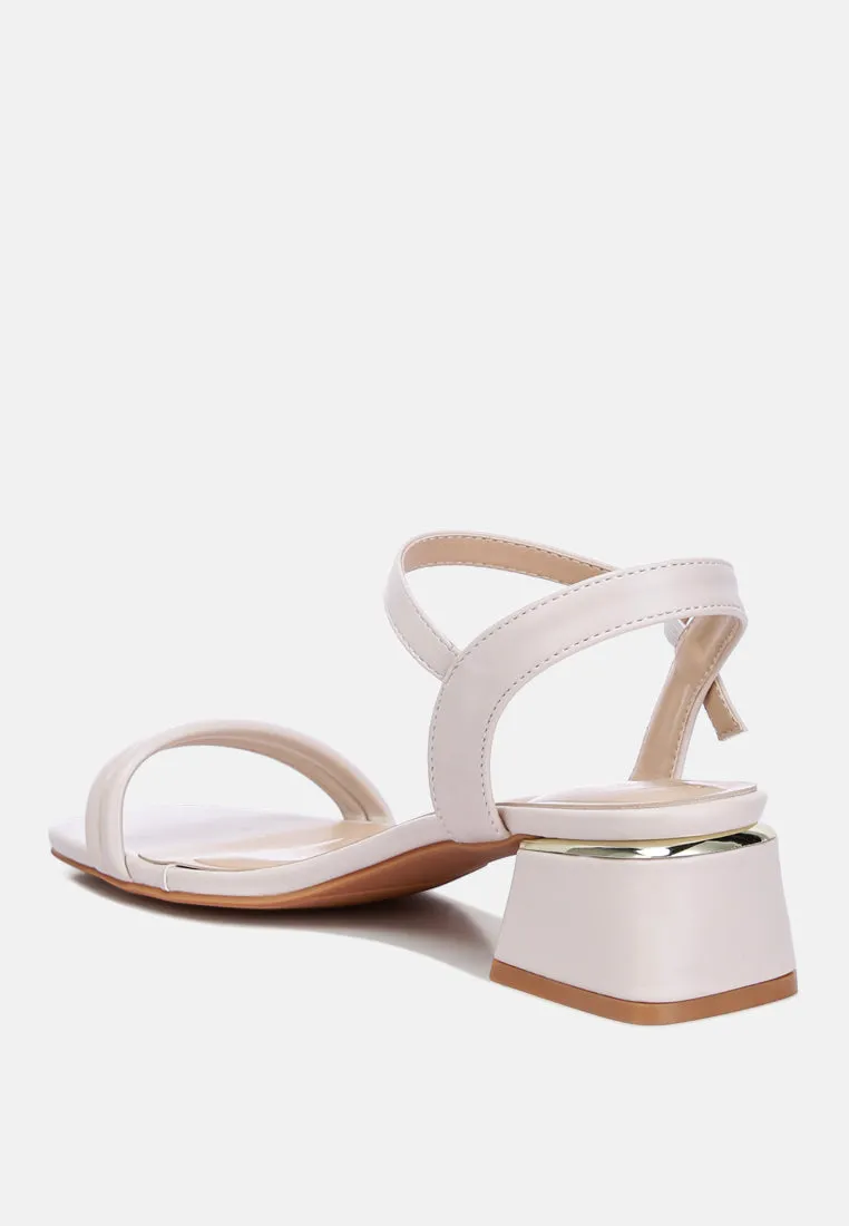 Sulein Ankle Strap Low Block Heels