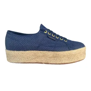 Superga scapa sneakers da donna con zeppa 2790 FABRIC SHIRT ROPE W S00BNC0 909 blu