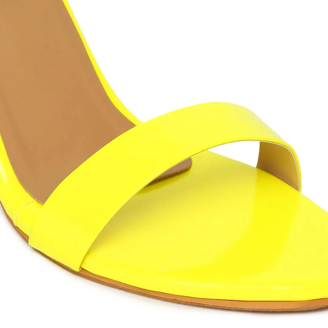 Synthetic Leather Block Heel