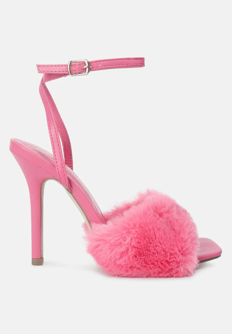 Tarantino Faux Fur Stiletto Sandals