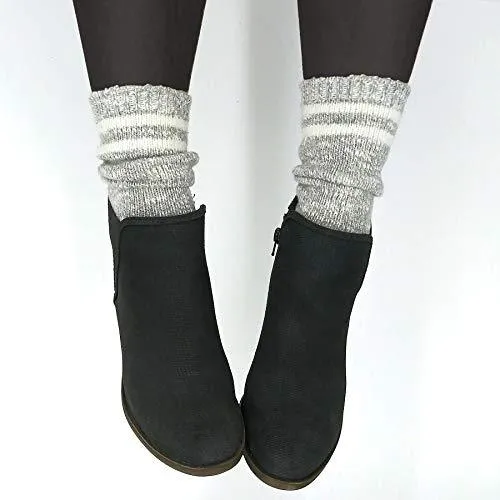 TeeHee Socks Women's Warmer Wool Crew Assorted 3-Pack (R2007)