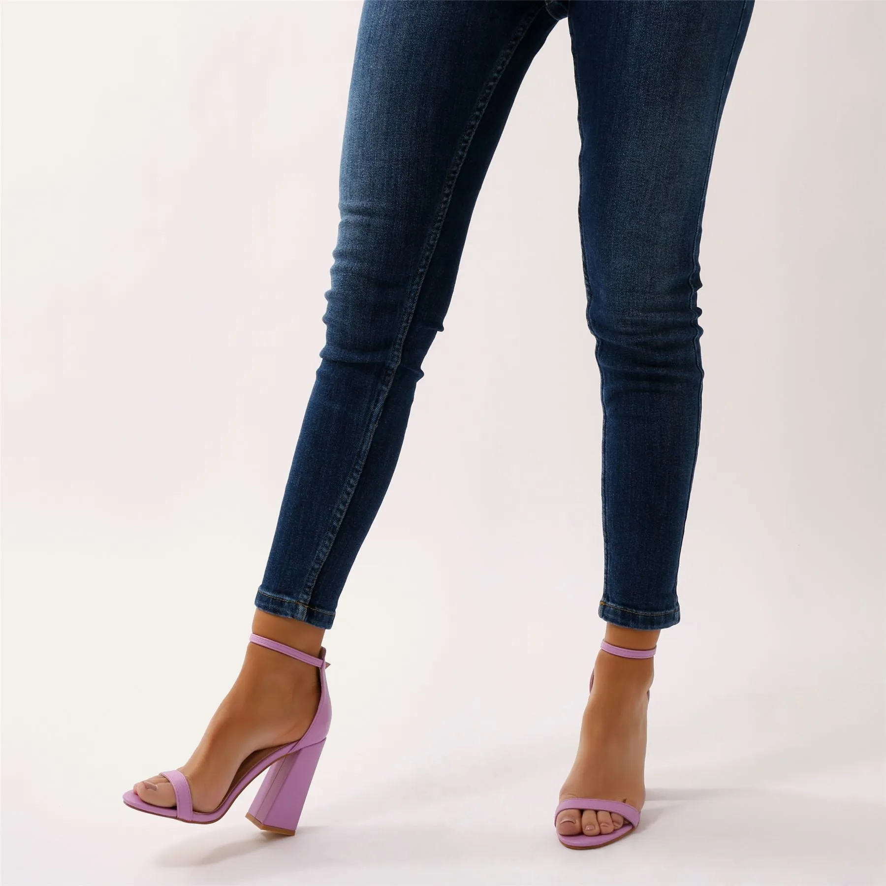 Tess Block Heels in Lilac