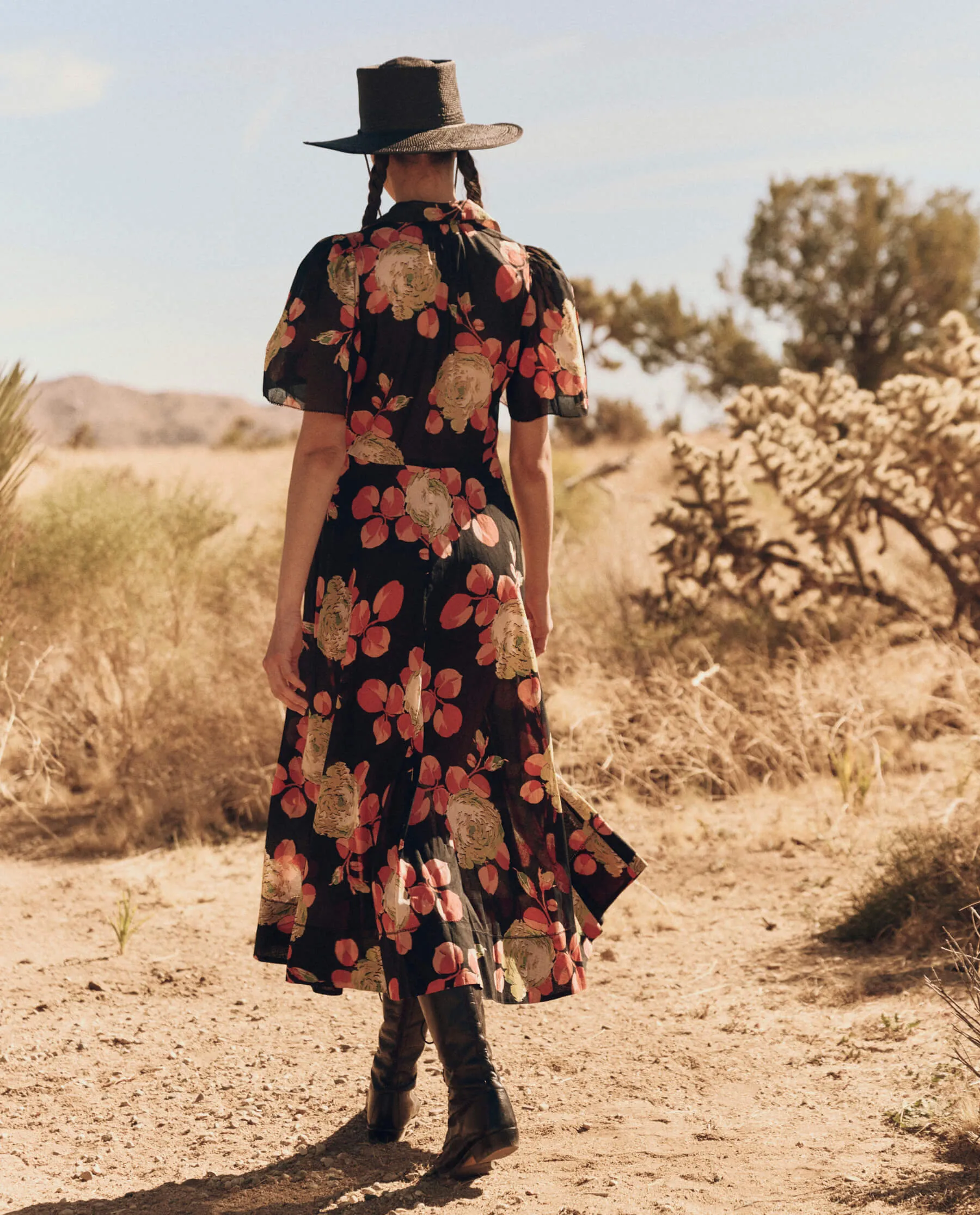 The Bridge Dress. -- Cabbage Rose Print