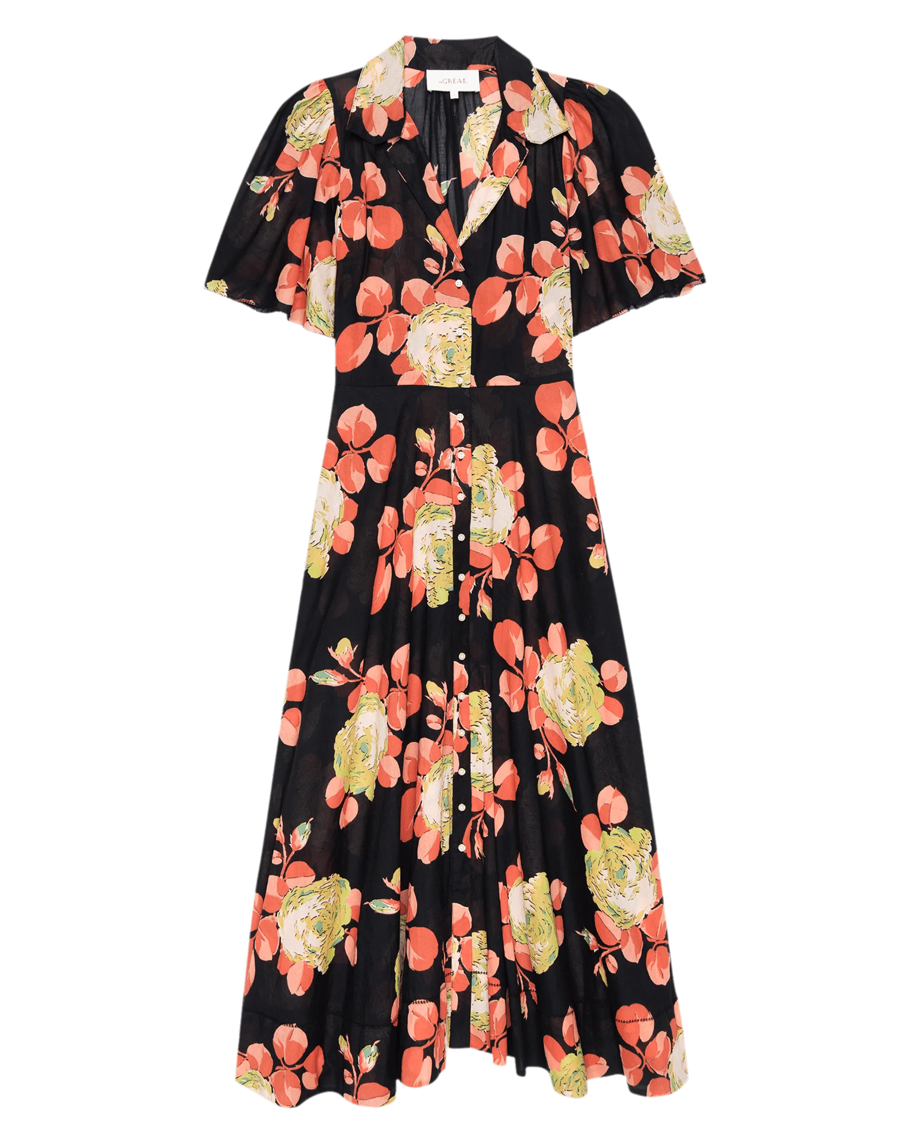 The Bridge Dress. -- Cabbage Rose Print