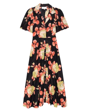 The Bridge Dress. -- Cabbage Rose Print