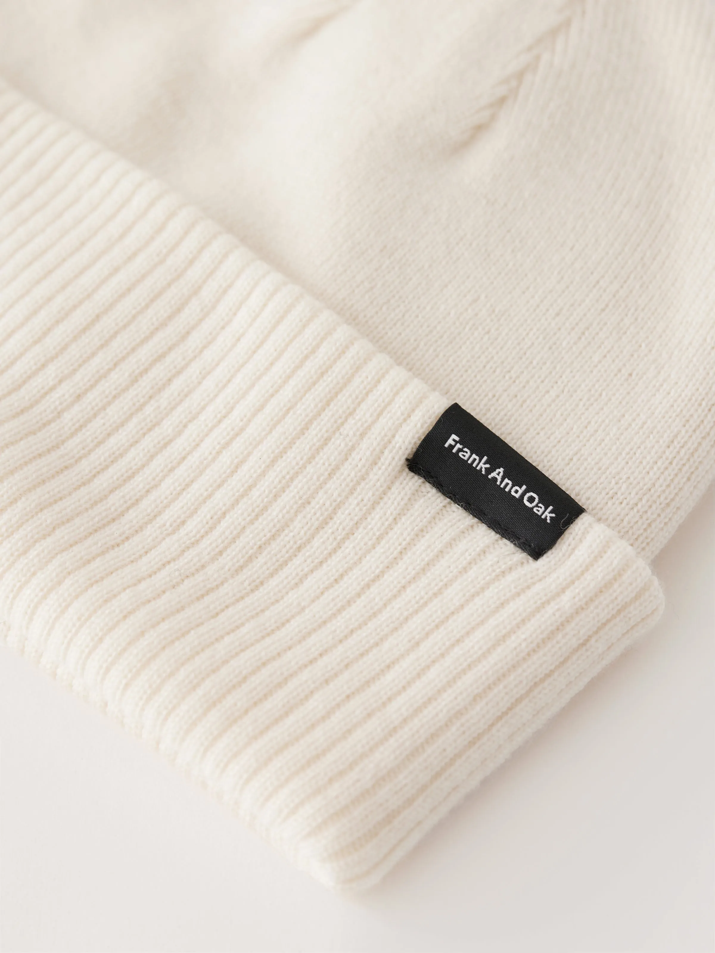 The Merino Wool Beanie in Ivory Cream