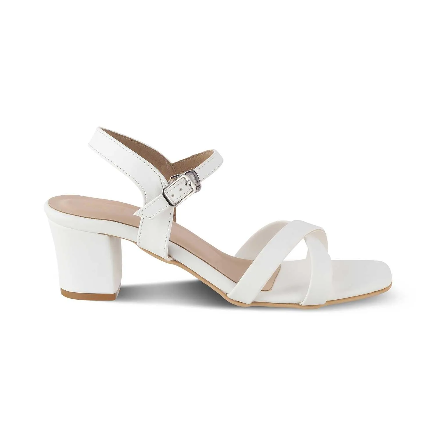 The Roche White Women's Dress Block Heel Sandals Tresmode