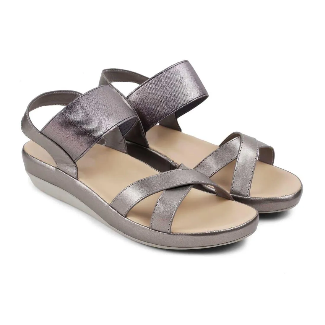 The South Pewter Women's Casual Wedge Sandals Tresmode