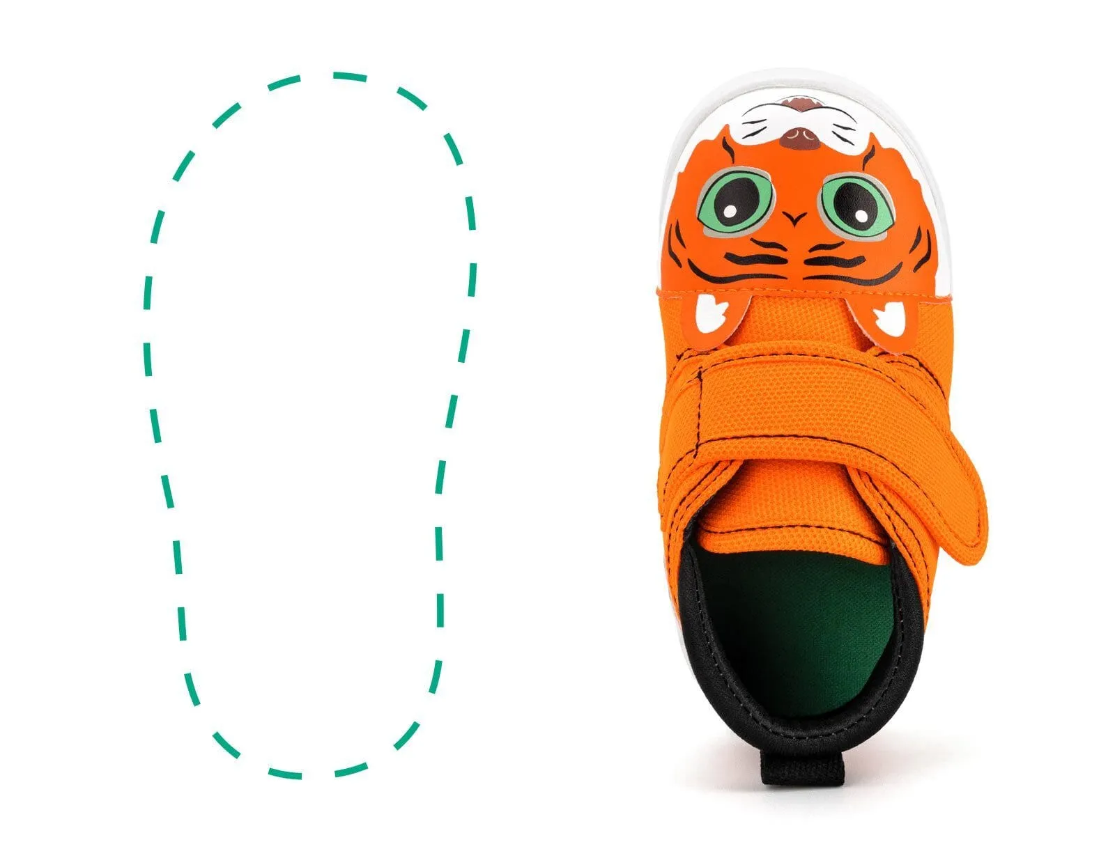 Tiger Single Squeaky Toddler Shoes | Orange