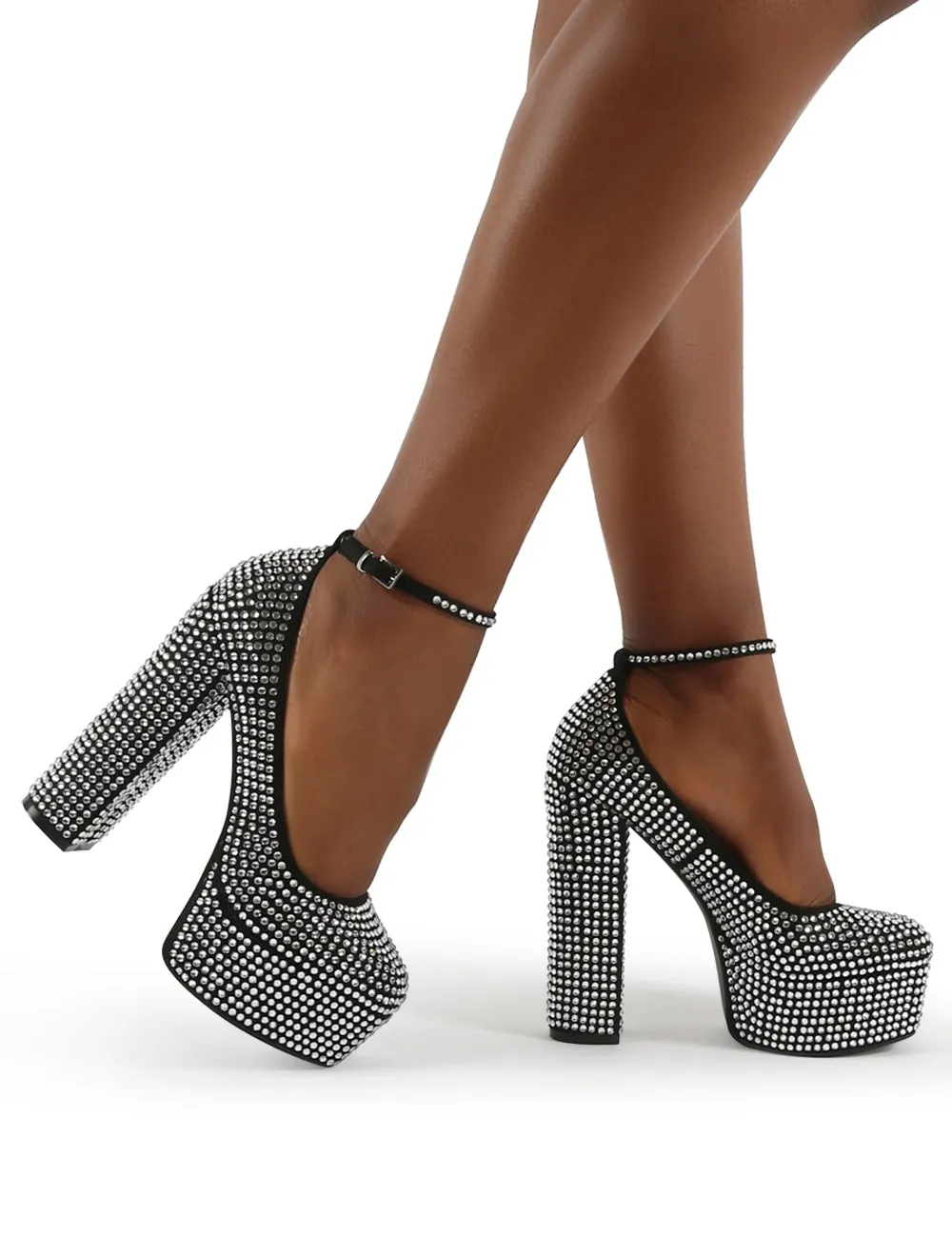 Tokyo Diamante Platform Block Heels