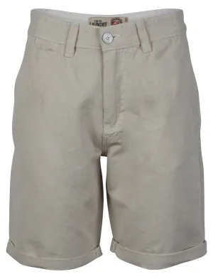 Tokyo Laundry Maurice Cotton Chino Shorts in Stone