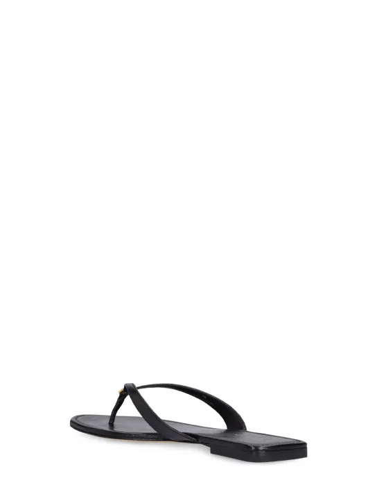 Tory Burch   10mm Simple logo leather thong sandals 