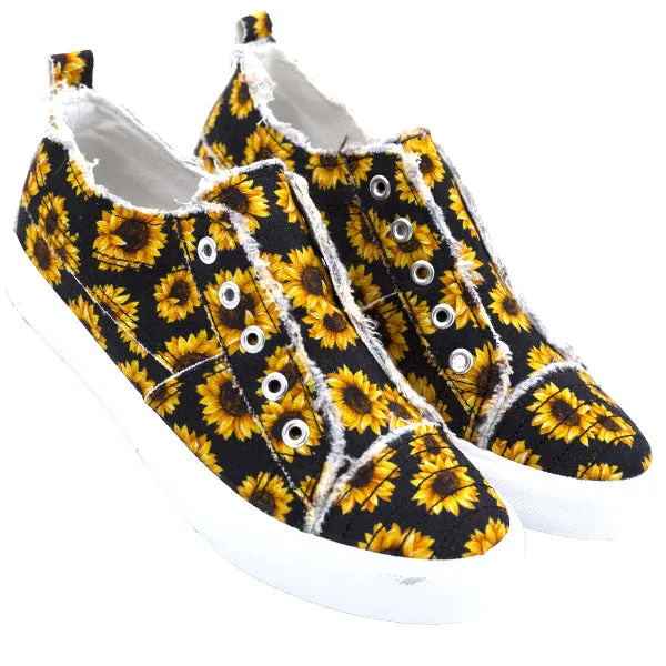 TP-SUNFLOWER BLACK SNEAKER