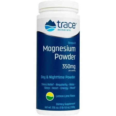 Trace Minerals StressX Magnesium Powder 350mg LemonLime Flavour 500g