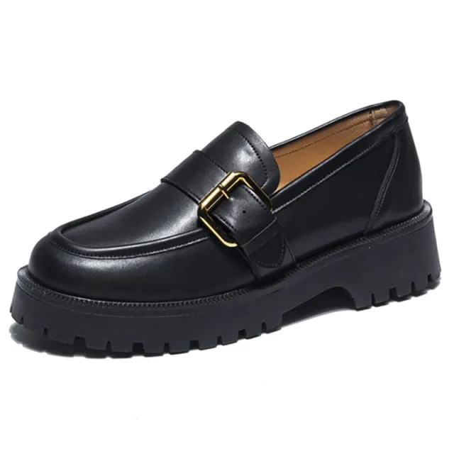 Tula Women's Platform Slip-On Loafer Black Shoes