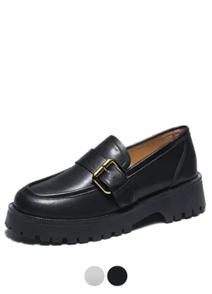 Tula Women's Platform Slip-On Loafer Black Shoes