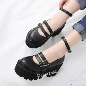 Uniwim Ankle Strap High Heels Platform Shoes SE20957