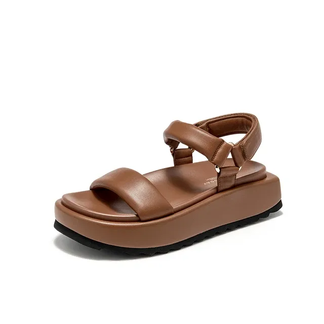 USS Shoes Ariel Women's Thick Sole Leather Flat Sandals