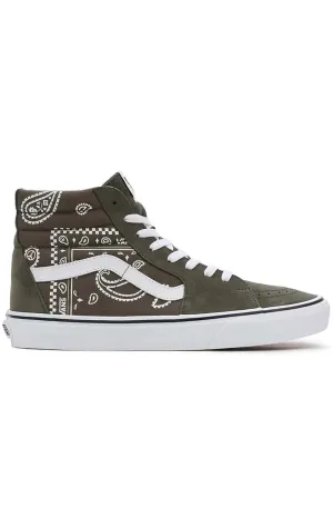 Vans Peace Paisley Sk8-Hi Men's Grape Leaf Shoes JMJB0F