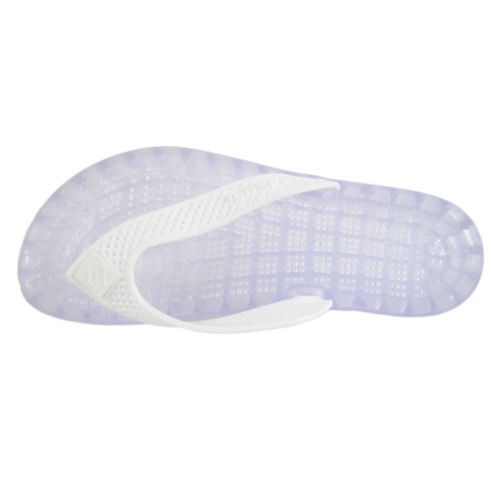 Wave - Clear Thong Sandal - White