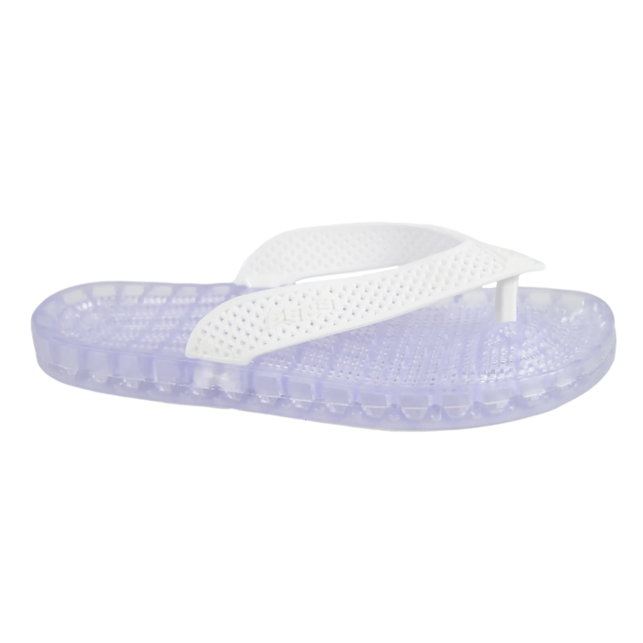 Wave - Clear Thong Sandal - White