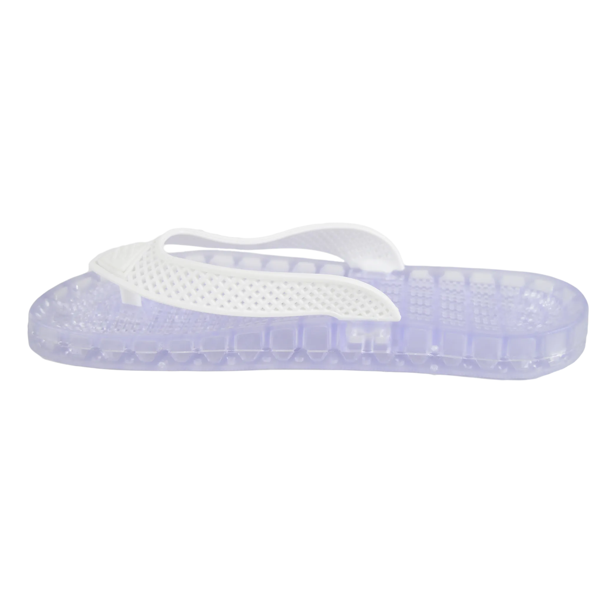 Wave - Clear Thong Sandal - White