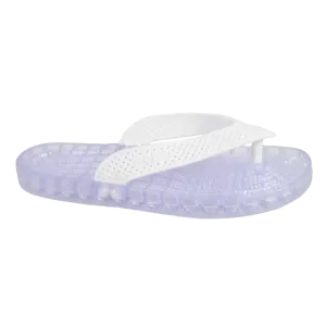 Wave - Clear Thong Sandal - White