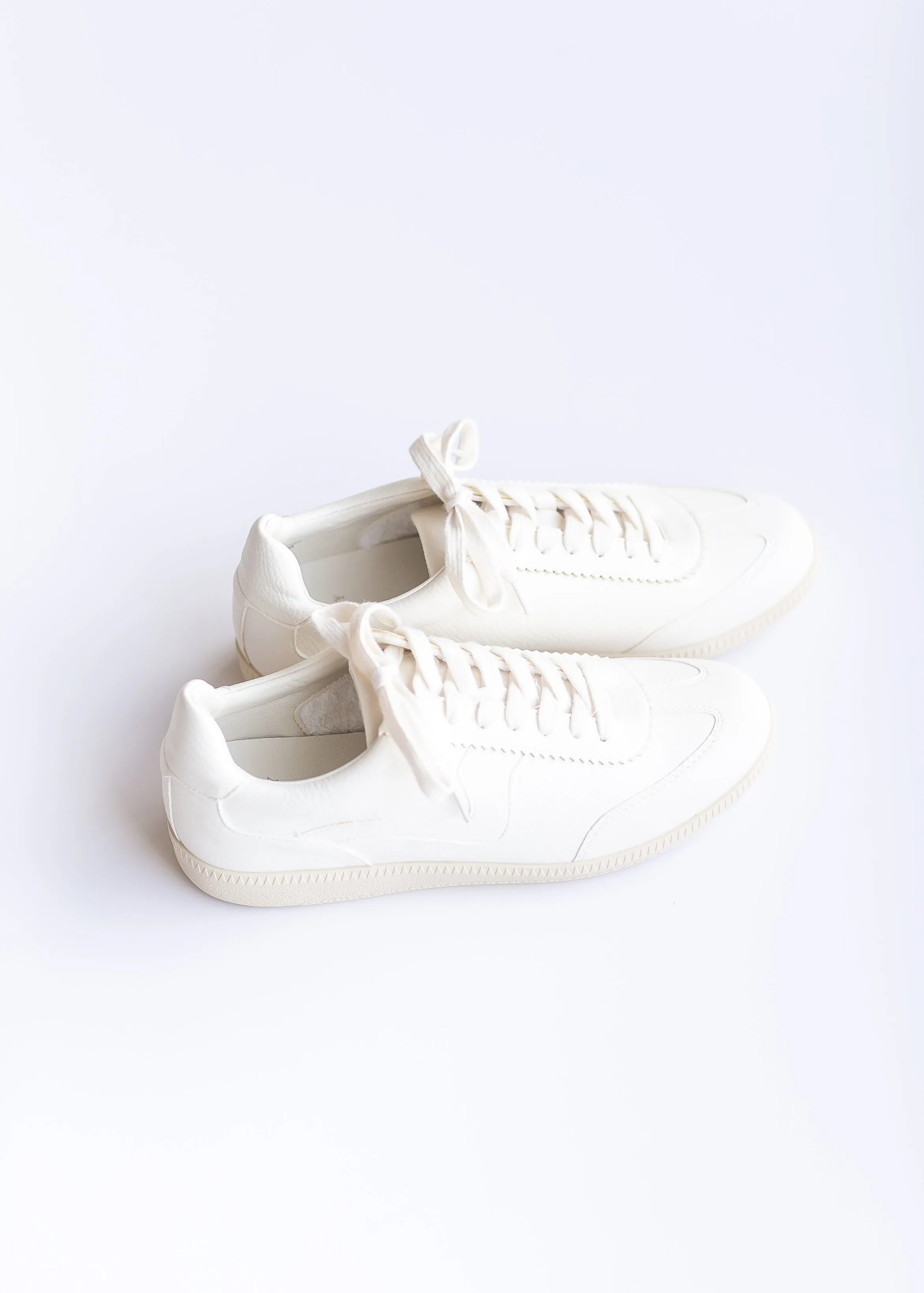 White Classic Low Top Sneakers - FINAL SALE