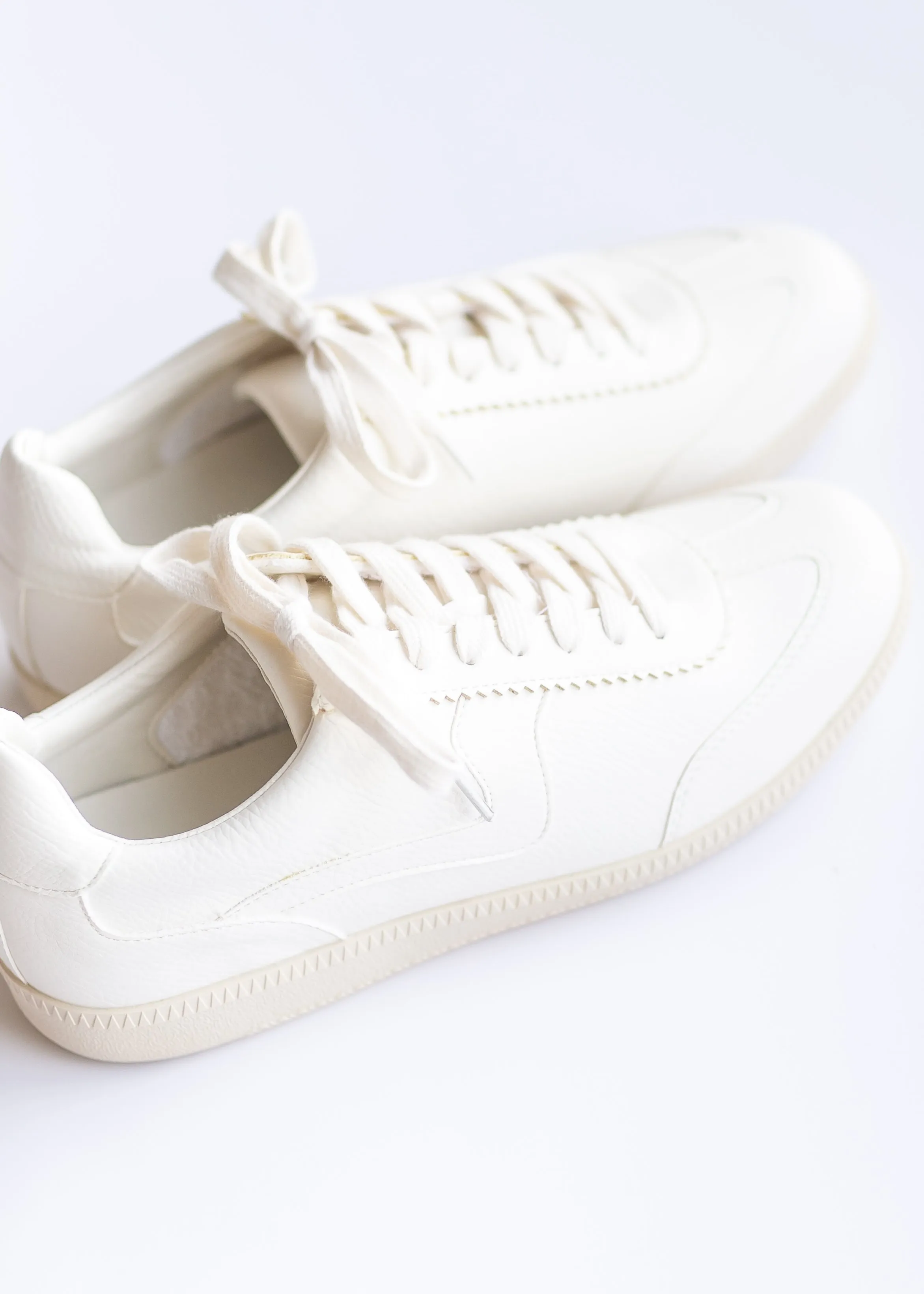 White Classic Low Top Sneakers - FINAL SALE