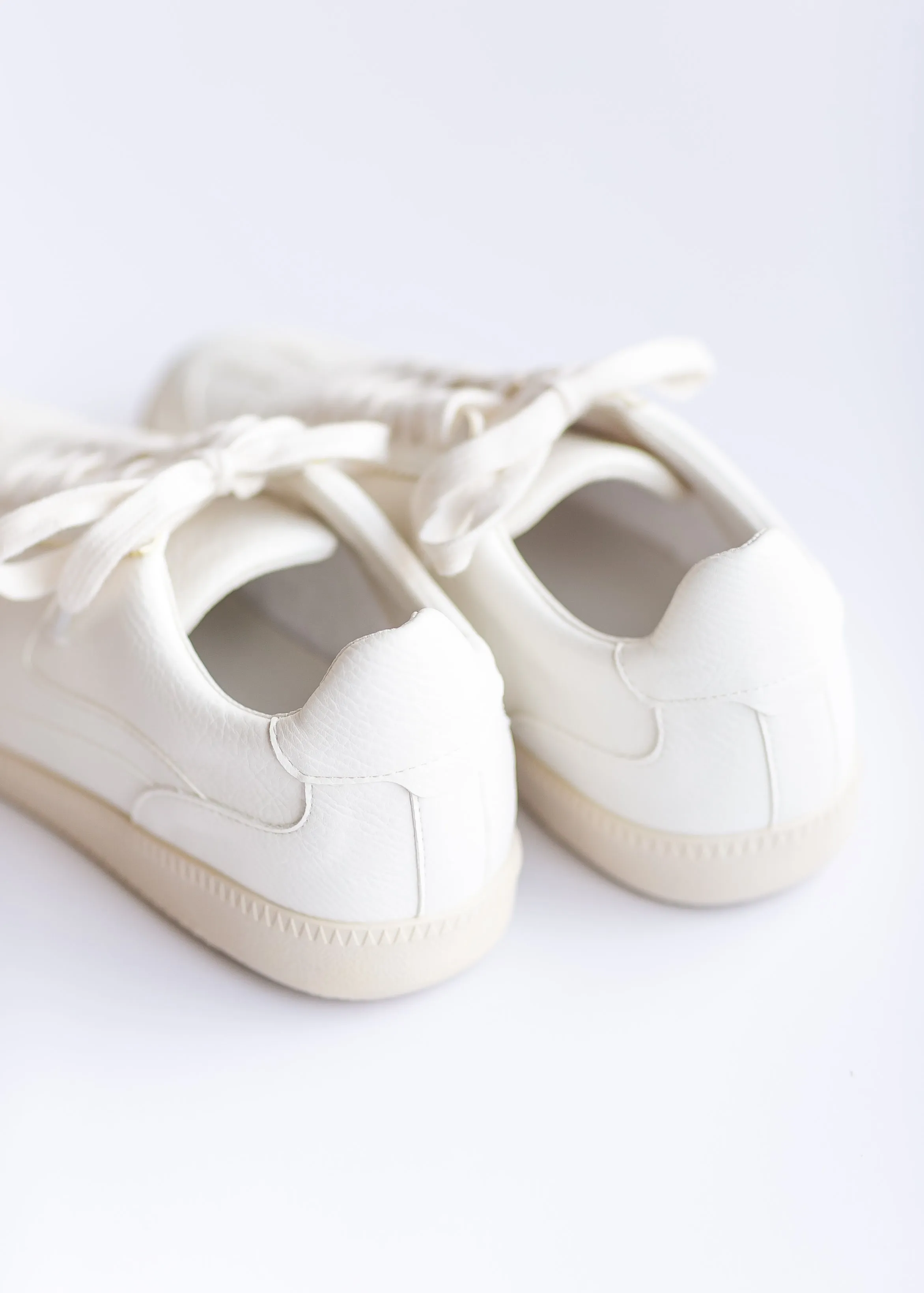 White Classic Low Top Sneakers - FINAL SALE